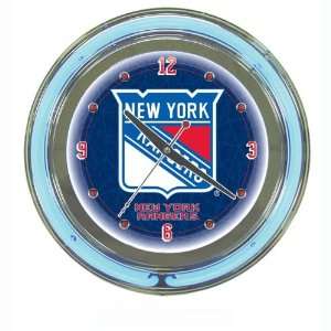  NHL New York Rangers Neon Clock   14 inch Diameter 