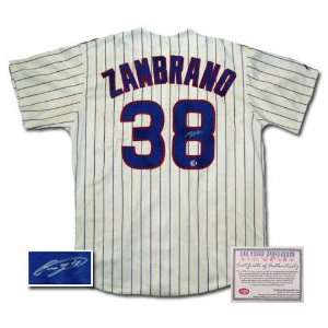  Carlos Zambrano Chicago Cubs Autographed Majestic Replica 