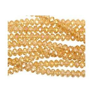   Topaz AB Crystal Faceted Rondelle 4mm Beads Arts, Crafts & Sewing