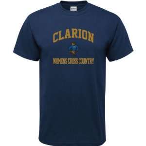   Clarion Golden Eagles Navy Womens Cross Country Arch T Shirt Sports