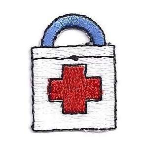 Medical Kit w/Red Cross  Iron On Embroidered Applique Medical, Nurses 