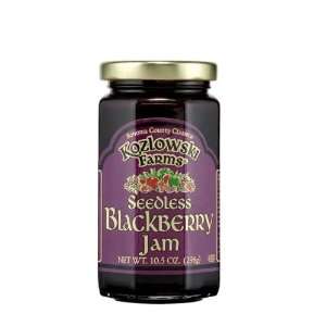 Kozlowski Farms Jam, Seedless Blackberry, 10.5 Ounce (Pack of 6)