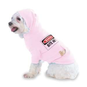 WARNING BITE ME Hooded (Hoody) T Shirt with pocket for your Dog or 