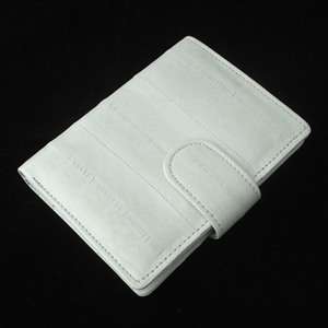 EEL SKIN LEATHER Business Credit Card Case PURSE  IVORY  
