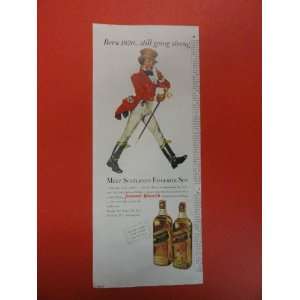  Walker whiskey black/red label Magazine Print Ad.born 1820still 