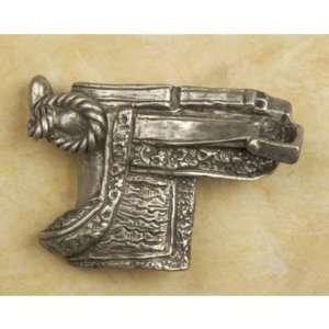   143 20 Satin Pewter Saddle Pull, Facing Left 143