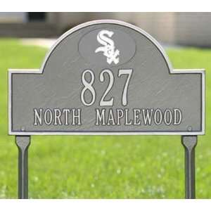 Chicago White Sox Pewter & Silver Personalized Address Plaque with 