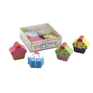  Cupcake Scented Erasers   Set of 4