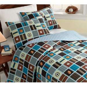 Balls Full / Queen Size Quilt with 2 Shams 