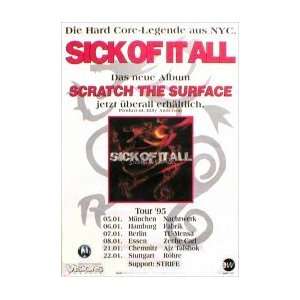  SICK OF IT ALL Scratch the Surface Tour 1995 Music Poster 