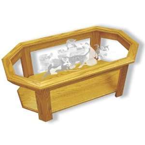 com Oak Glass Top Coffee Table With Cute Kittens Etched Glass   Cute 