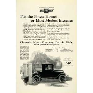  1924 Ad Antique Enclosed Chevrolet Superior Utility Coupe 