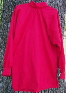 Western NSSA SASS Red Cotton Shirt Bib Front 17 Neck S7  