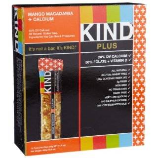 KIND PLUS, Mango Macadamia + Calcium, Gluten Free Bars (Pack of 12) by 
