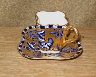 Antique Coalport Porcelain Demitase Cup and Saucer  