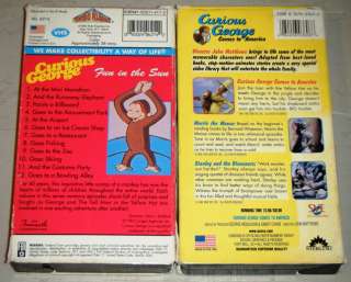 CURIOUS GEORGE 2 VHS RARE MOVIE COLLECTION Comes To America & Fun In 