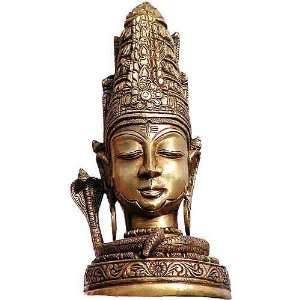    Lord Shiva Head Metal Sculpture for Home Decor