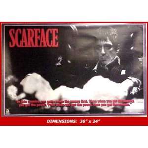  SCARFACE Al Pacino Black & White Poster 24x36 