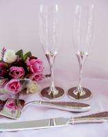 Pink Glitter Rhinestone Wedding Reception Set  