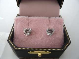 Auth Juicy Couture Princess Heart Crown Stud Earrings Studs $42  