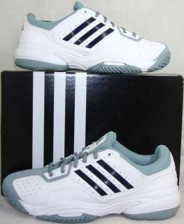 NIB ADIDAS Mens Sz 11 White Silver BERCUDA Tennis Casual Classic Shoes 