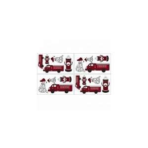  Fire Truck Wall Decals   Set of 4 Sheets Baby