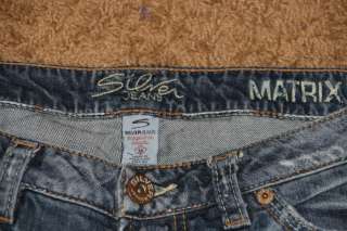 Silver Matrix20 Womens Denim Jeans Western Glove Works Sz 30x35  