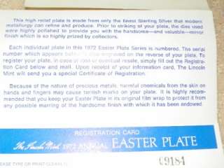 Salvador Dali 1972 Easter Christ Sterling Silver Plate  