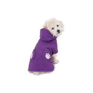  QUILTED PAW BLANKET COAT, Color PURPLE; Size XSMALL 