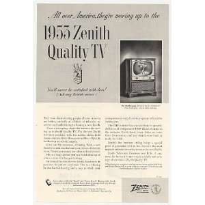   1953 Zenith Quality Marlborough TV Television Print Ad