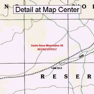  USGS Topographic Quadrangle Map   Santa Rosa Mountains SE 