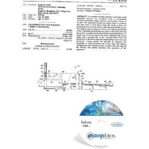    NEW Patent CD for CRANKSHAFT SALVAGE MACHINE 