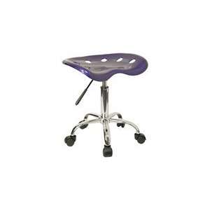  Vibrant Deep Blue Tractor Seat and Chrome Stool