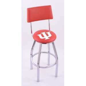 Indiana University 25 Single ring swivel bar stool with Chrome, solid 
