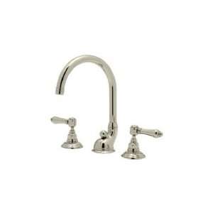  Rohl A1407XMSTN 2 Hi Arc Widespread Lavatory Faucet W 