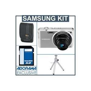  Samsung PL200 Digital Camera Kit,Silver with 4GB SD Memory 