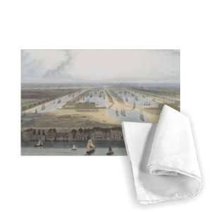  West India Trade Docks, from Six Views of   Tea Towel 
