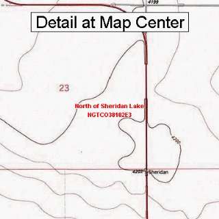 USGS Topographic Quadrangle Map   North of Sheridan Lake, Colorado 