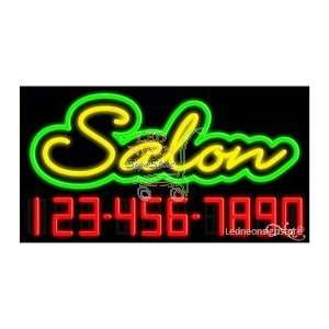 Salon Neon Sign 20 inch tall x 37 inch wide x 3.5 inch deep outdoor 