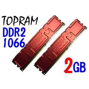  TOPRAM 2GB (1GBx2) DDR2 1066MHz PC2 8500 Dual Channel DIMM 