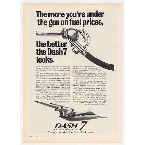  1975 de Havilland Dash 7 Airplane Uses Less Fuel Print Ad 