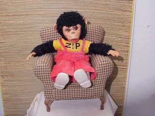 Original 16 Zip Zippy Rushton Rubber Face Monkey Plush Toy  