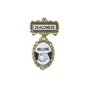  Badge Deaconess Fancy Round 3in