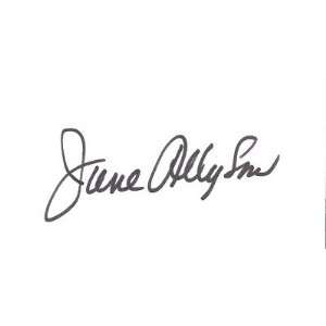  JUNE ALLYSON (ACTRESS in 40s & 50s) Signed 5x3 Index 
