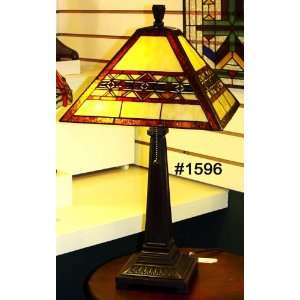 Paul Sahlin 1596 Paul Sahlin Arts & Crafts Aztec Small Table Lamp 23H 