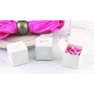  White Linked at Heart Favor Boxes