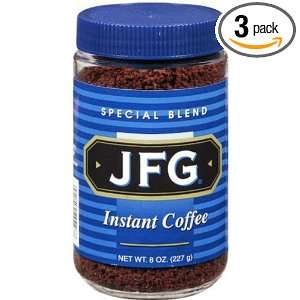 JFG Decaf Instant Coffee, 8 Ounce (Pack of 3)  Grocery 