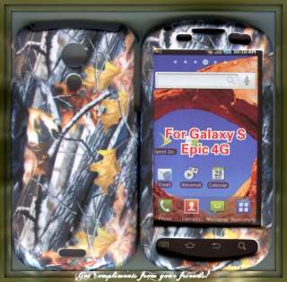   4G Galaxy S case phone cover rubberized rigid surface camo branches