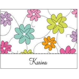 Queen Bee Personalized Folded Note Cards   Multi Color Floral