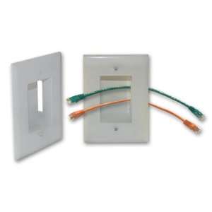   Mount Recessed Wall Plate for Low Voltage Cable, Slim Fit Electronics